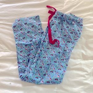 Vineyard vines crab truck Santa whale pajama pants size M worn once